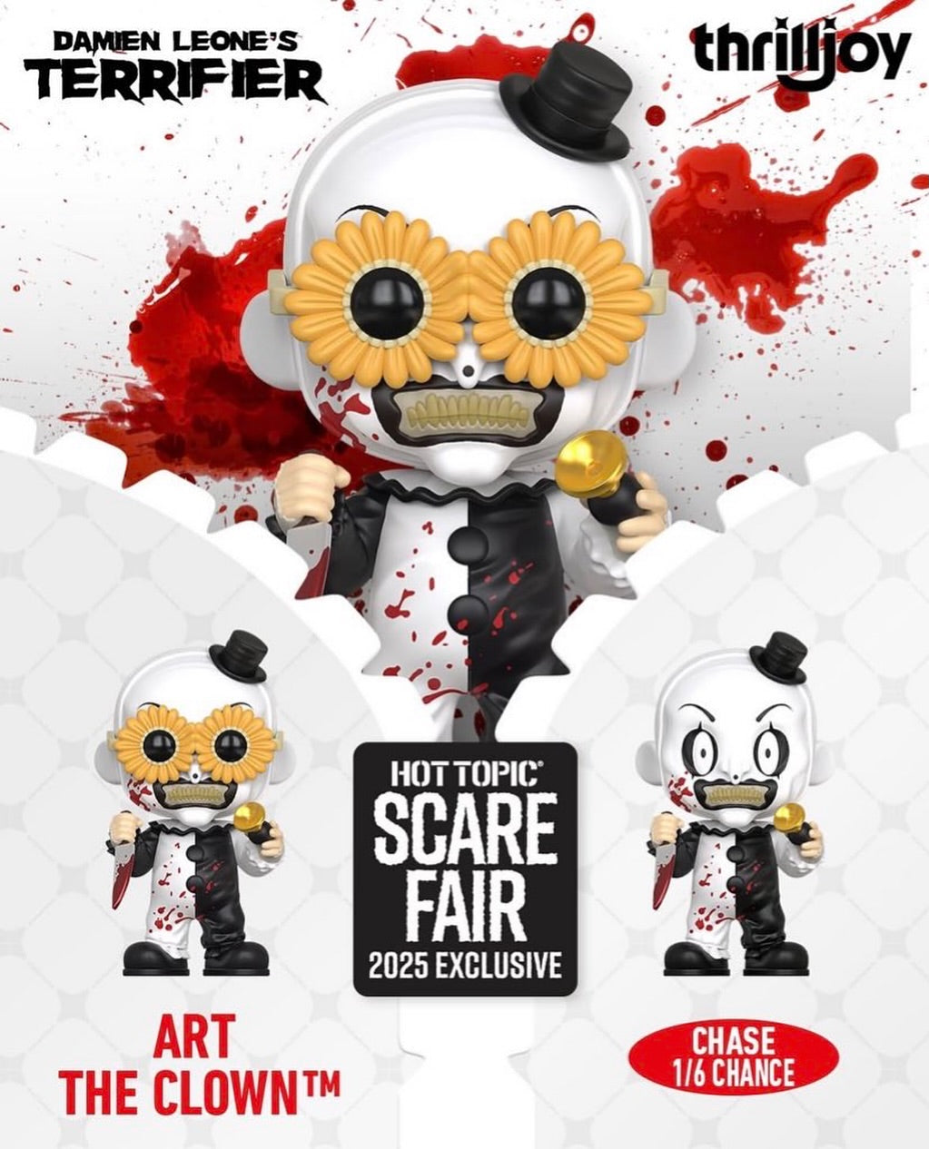 Pix! Damien Leone's Terrifier x Thrilljoy - Art The Clown (Hot Topic 2025 Scare Fair Exclusive)