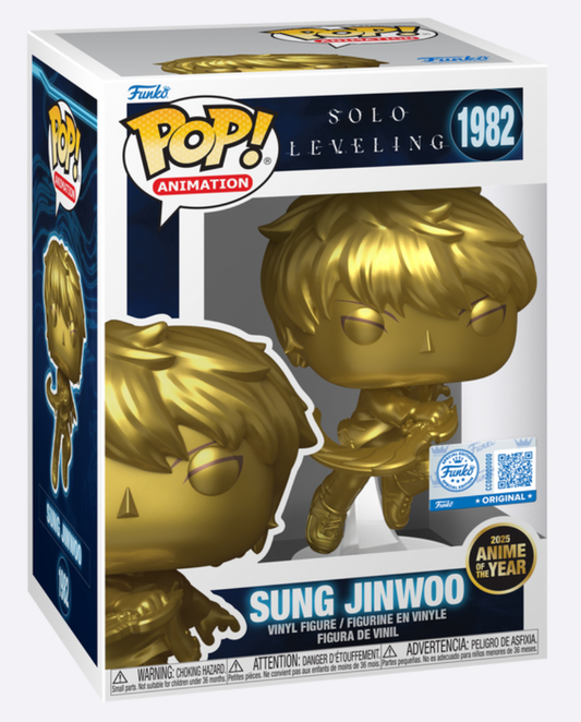 Funko Pop! Animation - Sung Jinwoo (Funko Shop Exclusive)(2025 Anime of the Year) + Protector Stack