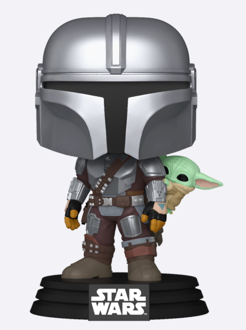 Funko Pop! Star Wars - The Mandalorian with Grogu (On Back)