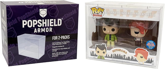 PopShield Armor - Funko POP! Hard Protectors 4 Inch - For 2-Pack Figure Sets- Acrylic (Clear)