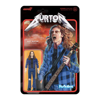 Metallica: Super7 - Reaction Figures - Cliff Burton (Flannel Shirt)