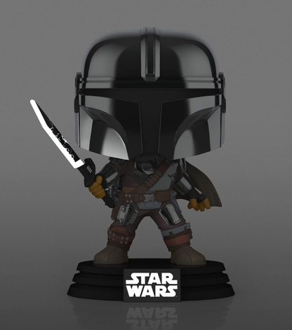 Funko Pop! Star Wars - The Mandalorian with Darksaber (Glows in the Dark/Metallic)(Box Warehouse Exclusive)