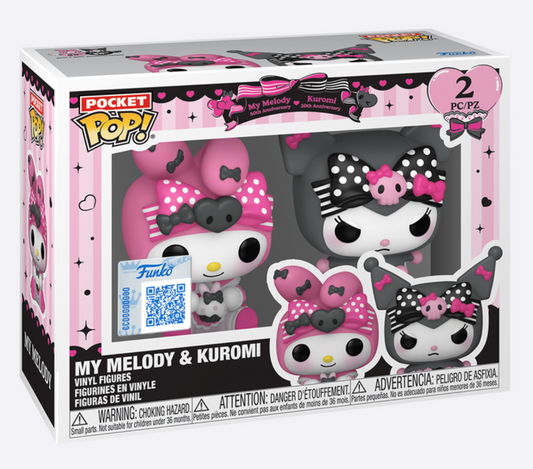 Funko Pocket Pop! - My Melody & Kuromi 2-Pack (Anniversary)[Funko Speciality Series]
