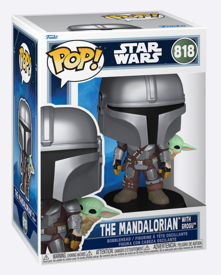 Funko Pop! Star Wars - The Mandalorian with Grogu (On Back)