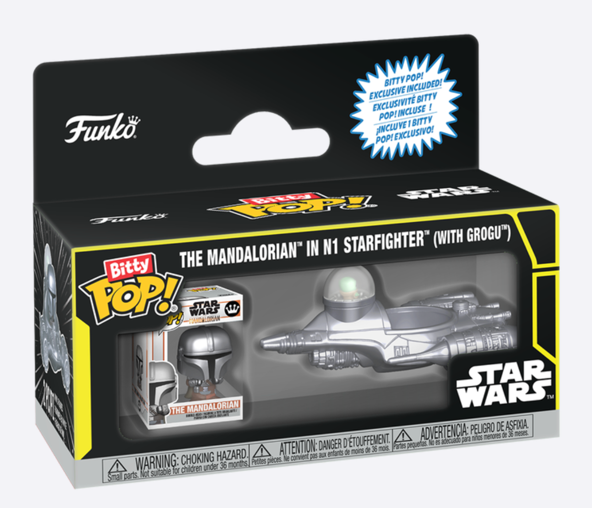Funko Bitty Pop! Rides - The Mandalorian in N1 Starfighter (With Grogu)