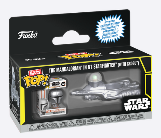 Funko Bitty Pop! Rides - The Mandalorian in N1 Starfighter (With Grogu)
