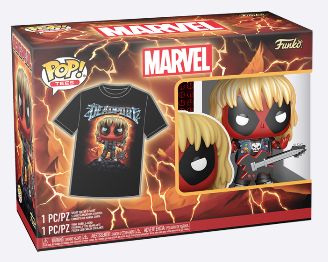 Funko Pop! + Tee - Heavy Metal Deadpool (Metallic)