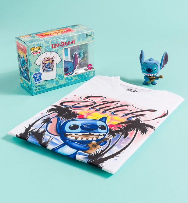 Funko Pop! Stitch (Flocked) - Pop! + Tee